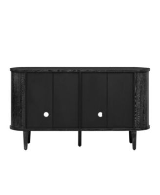 Farmhouse Sideboard Cabinet with Glass Doors