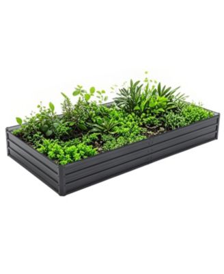 Galvanized Raised Garden Bed - 8x4x1 ft