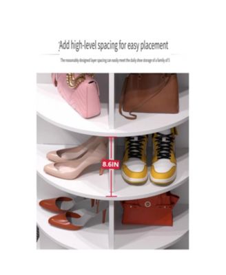 Rotating Shoe Rack Tower (White)