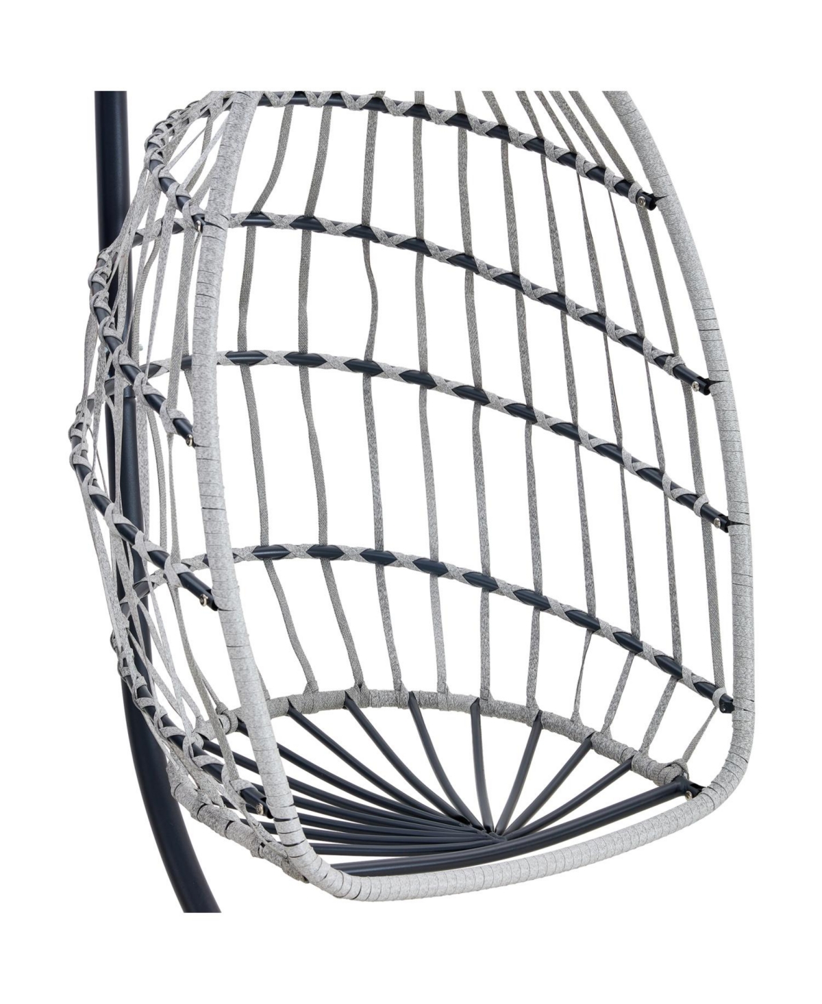 Streamdale Furniture Gr Heavy-Duty Wicker Hanging Chair (Gray)