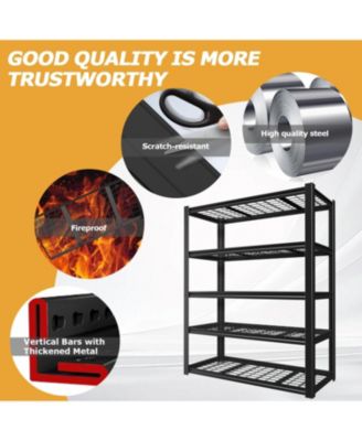 59&amp;quot; Metal Garage Storage Rack - Heavy Duty Adjustable Shelving