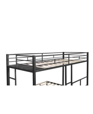 Triple Bunk Bed - Sturdy Metal Frame Wooden Slats
