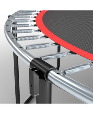 14FT trampoline Pumpkin- Black Red- fframe height 90cm