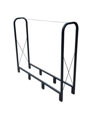 4.1ft Heavy Duty Firewood Rack - Matte Black