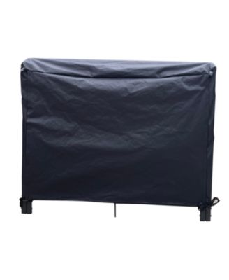 4ft Heavy Duty Firewood Rack - Matte Black