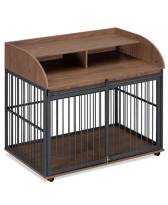 44" Heavy Duty Dog Crate Furniture with Storage