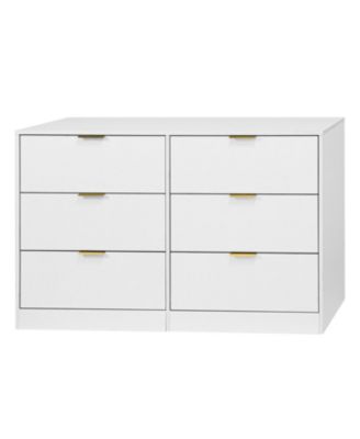Simply Modern 6-Drawer Dresser - White
