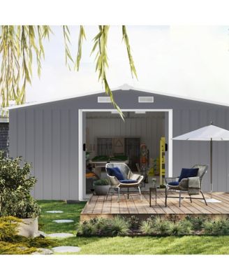 Streamdale Campcraft 10x12ft Steel Storage Shed w/ Windows - 2 Colors