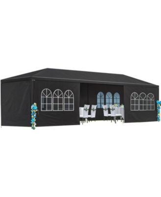 Streamdale 10x30' Wedding Party Canopy Tent with 8 Sidewalls - Black