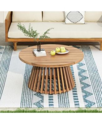 Acacia Wood Patio Coffee Table