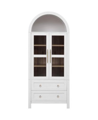 71" Arched Kitchen Pantry Cabinet