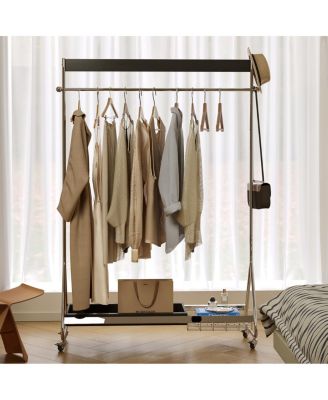 Leon Black Clothes & Hat Rack - Retro Bedroom Storage