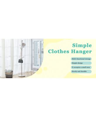 Modern Silver & Gold Coat Rack - 72 Inch, Detachable Bracket