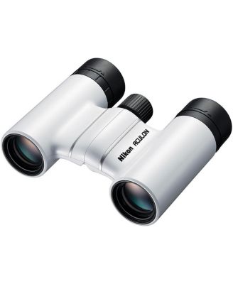 8x21 Aculon T02 Roof Prism Binocular with 6.3 Degree Angle of View, White