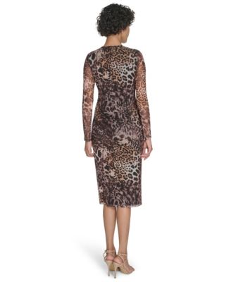 Petite Ruched Cuff Boat Neck Side Shirred Midi Dress