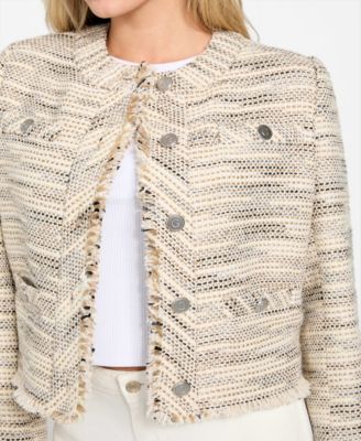 Women's Long Sleeves Tweed Jacket