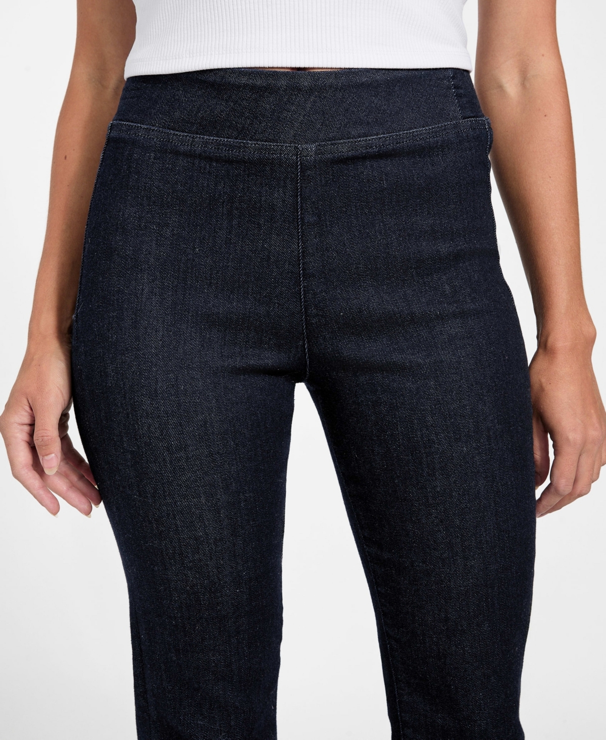 Guess High Waist Pull-on Baby Bootcut Jeans In Multi