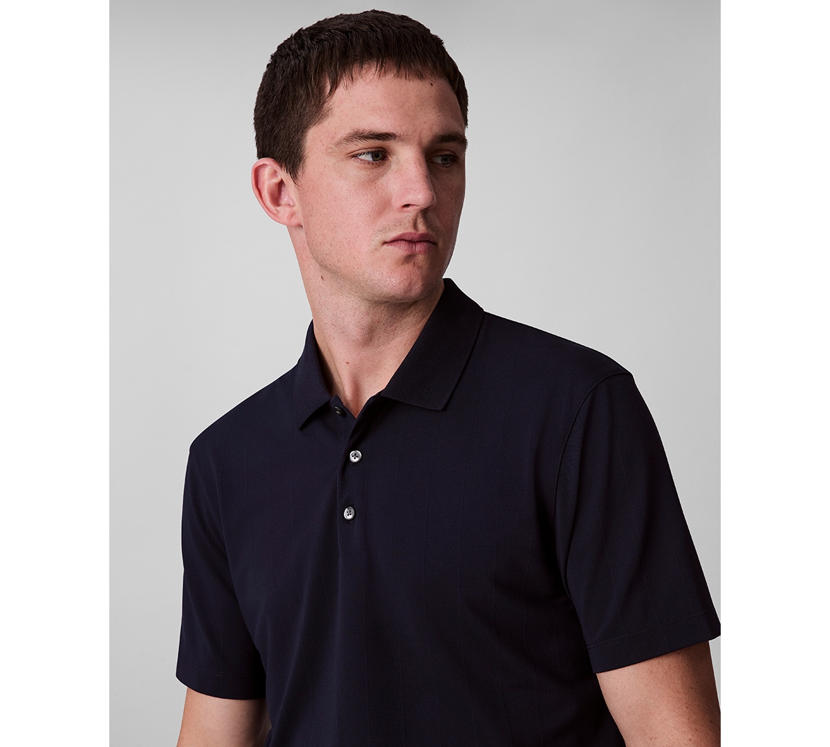Calvin Klein Men's Short Sleeve Polo Shirt In Blue