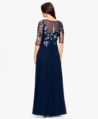 Petite A-Line Embroidered Dress