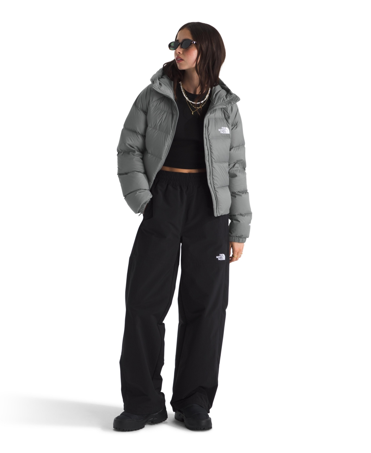 The North Face Women's Hydrenalite Hooded Down Jacket In Gray