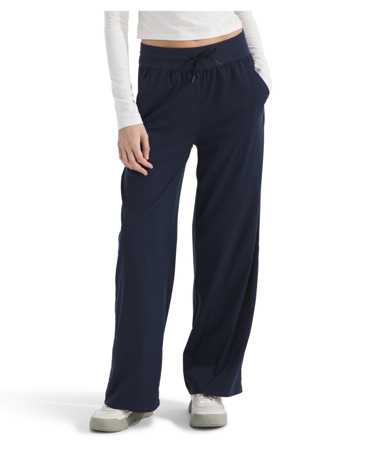 The North Face Aphrodite Arise Wide Leg Pants In Blue