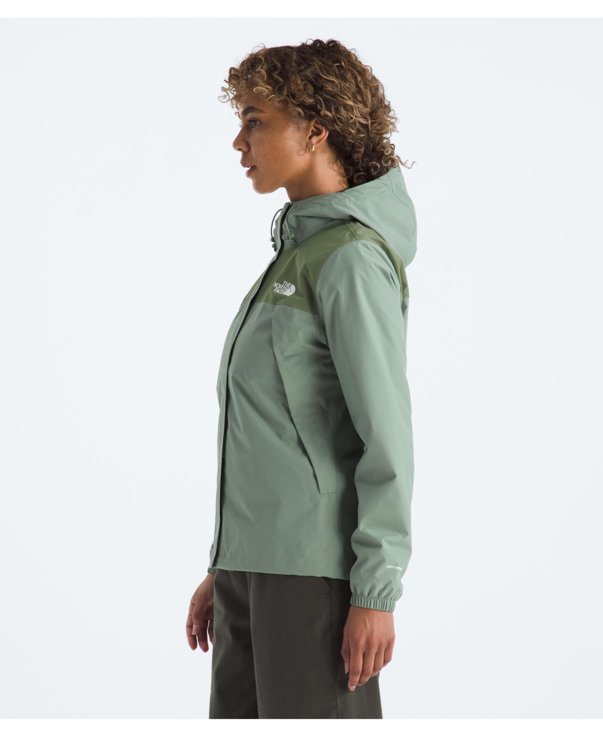The North Face Antora Waterproof Hooded Rain Jacket In Green