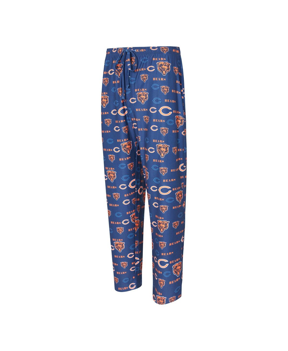 Concepts Sport Men's Navy Chicago Bears Mosaic All Over Print Pants In Multi