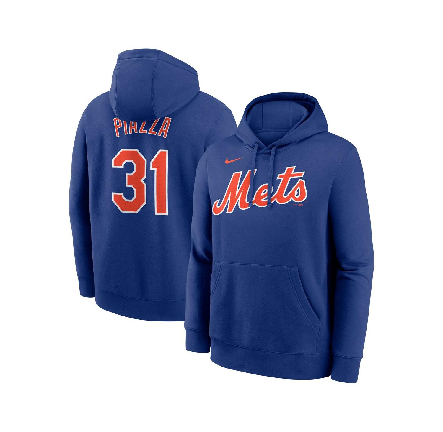 Men's Mike Piazza Royal New York Mets Retired Player Name & Number Club Pullover Hoodie