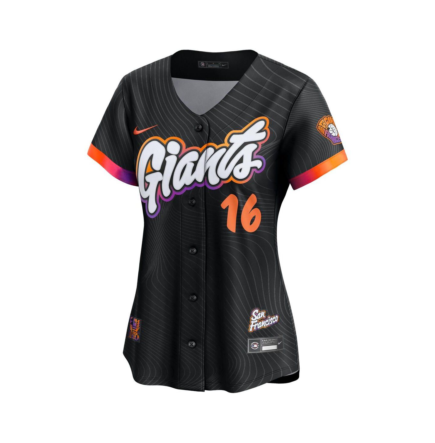 Женский топ Nike Rafael Devers Black San Francisco Giants 2025 City Connect Limited Player Jersey — фото 3