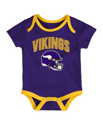 Infant 3-Piece Minnesota Vikings All Day Play Bodysuit Set