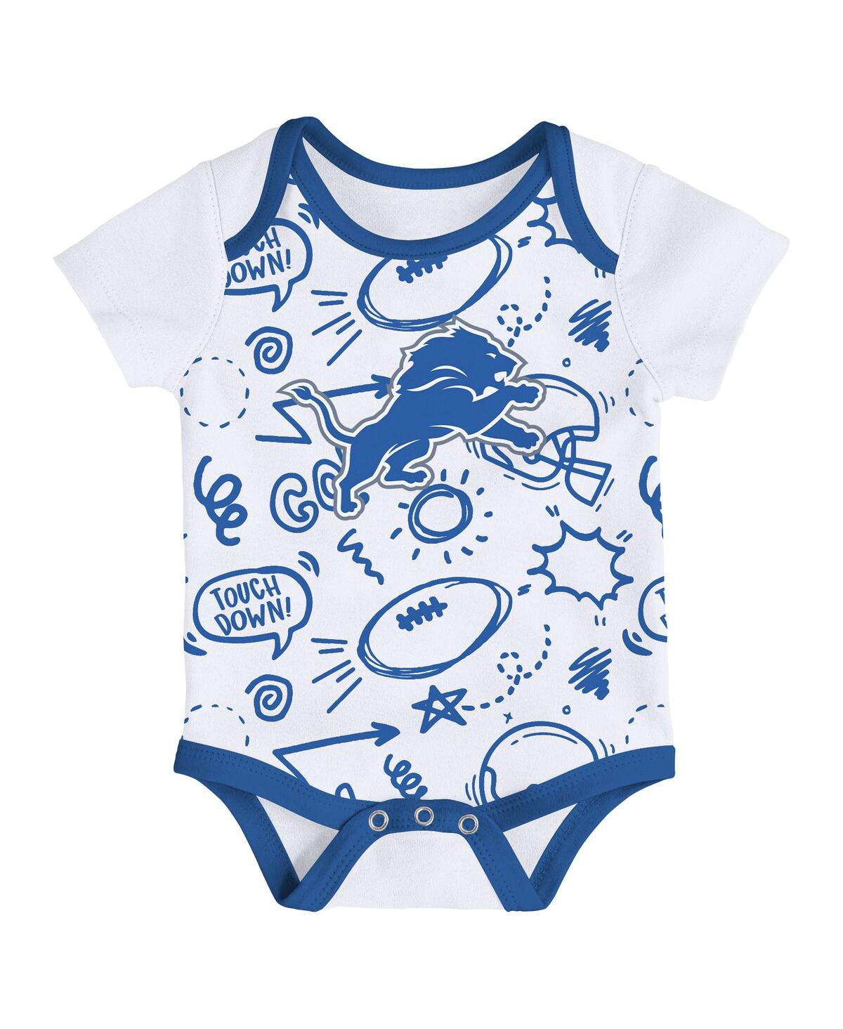 Outerstuff Infant 3-piece Detroit Lions All Day Play Bodysuit Set In Multi