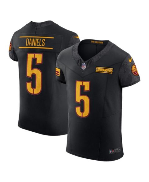 Мужской топ Nike Jayden Daniels Black Washington Commanders Alternate Vapor F.U.S.E. Elite Jersey