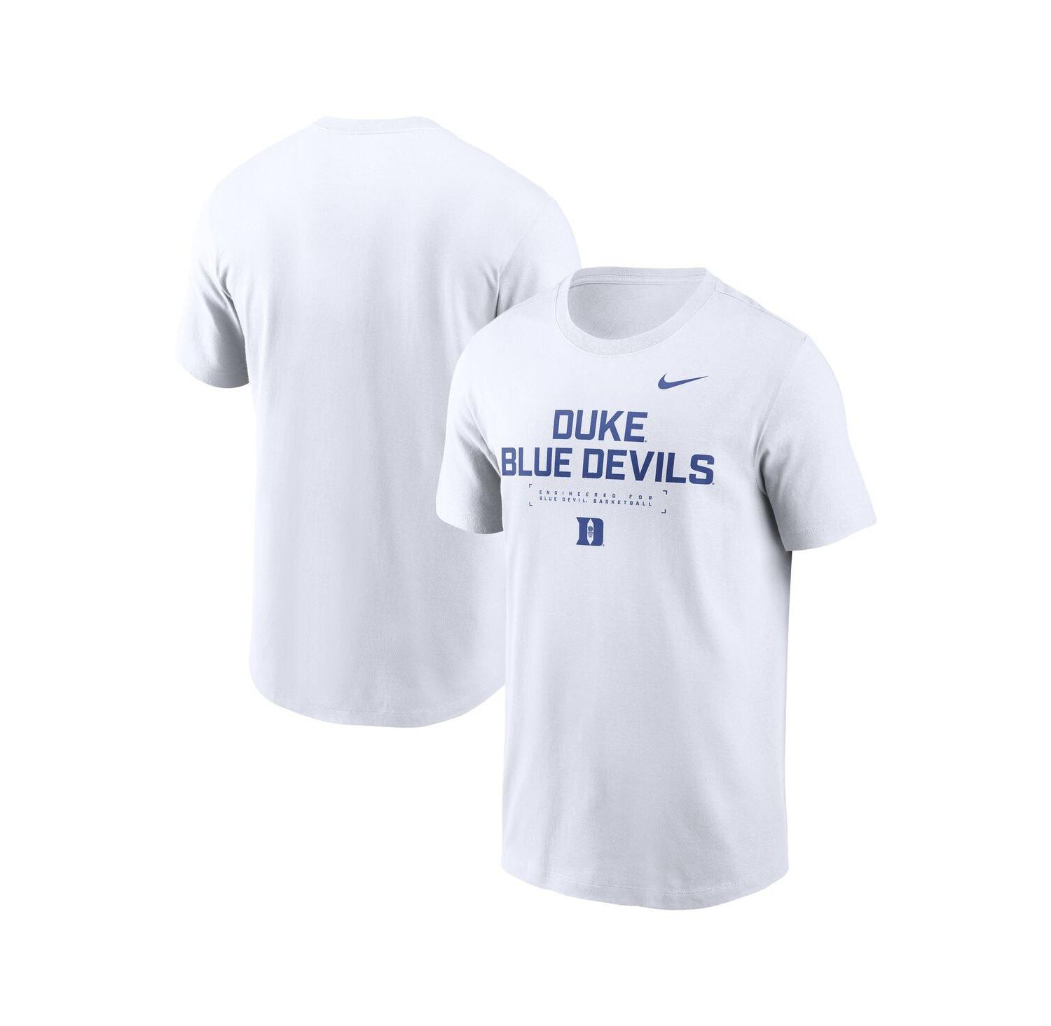 Men's White Duke Blue Devils 2025 Courtside Basketball Performance T-Shirt