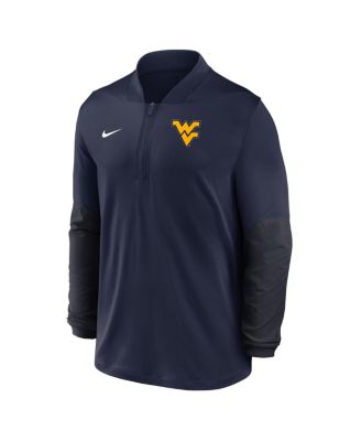 Men's Navy West Virginia Mountaineers One Goal Performance Half-Zip Pullover Sweatshirt