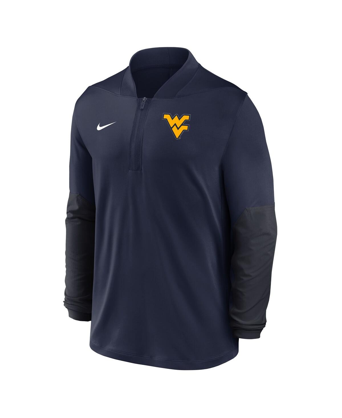 Nike Men's Navy West Virginia Mountaineers One Goal Performance Half-zip Pullover Sweatshirt In Blue
