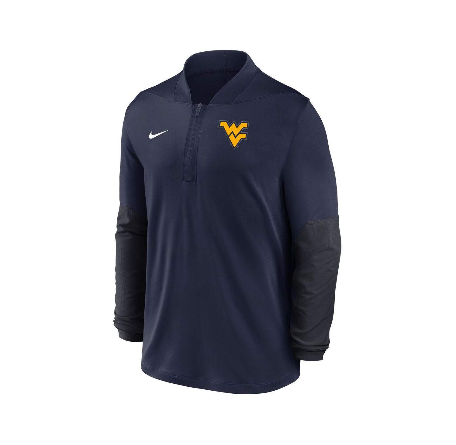 Men's Navy West Virginia Mountaineers One Goal Performance Half-Zip Pullover Sweatshirt