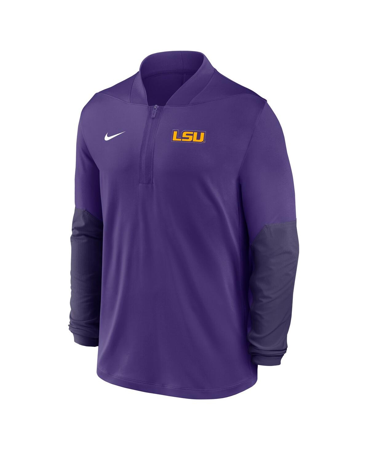 Nike Men's Purple Lsu Tigers One Goal Performance Half-zip Pullover Sweatshirt In Purple
