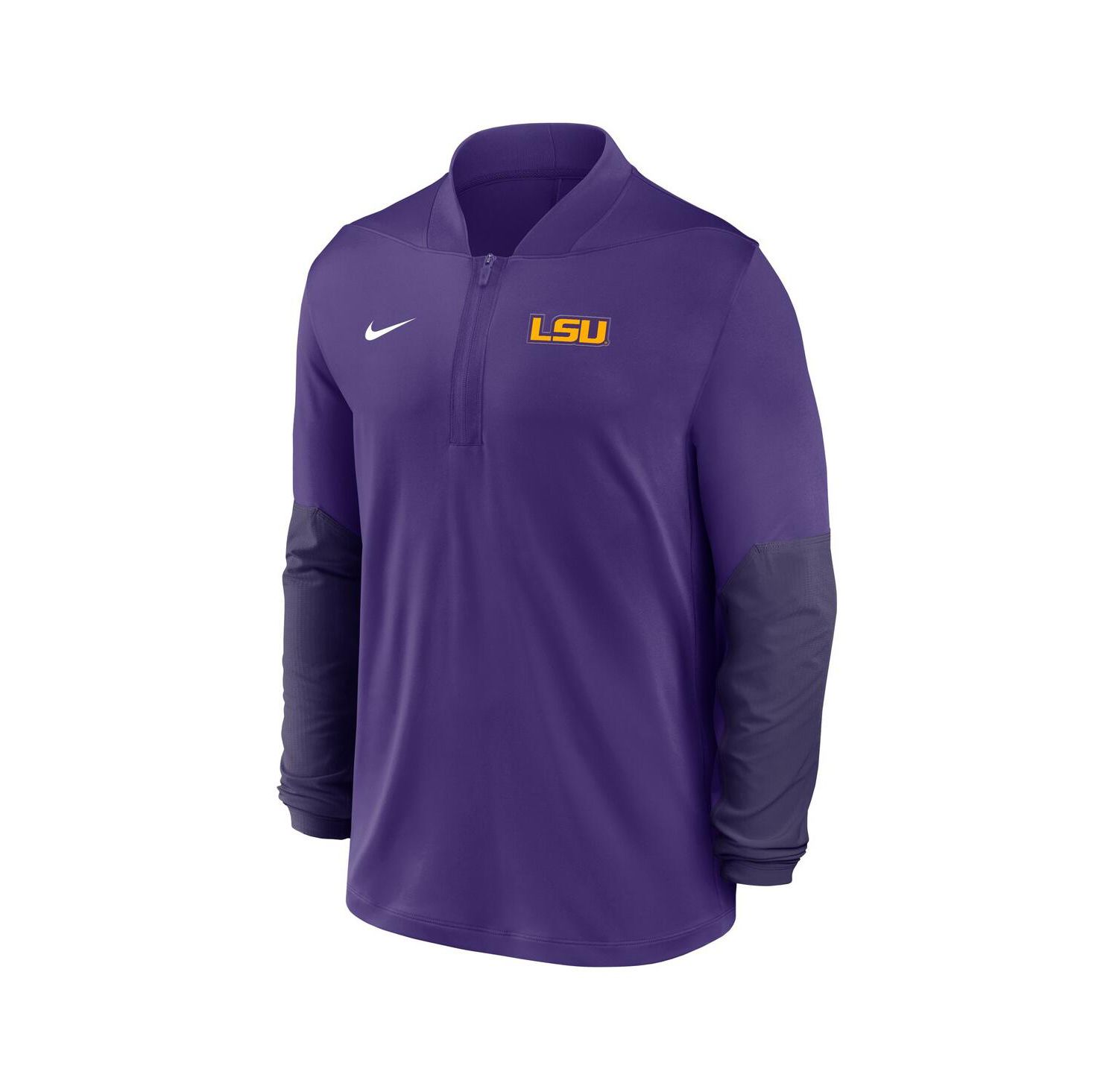 Men's Purple LSU Tigers One Goal Performance Half-Zip Pullover Sweatshirt