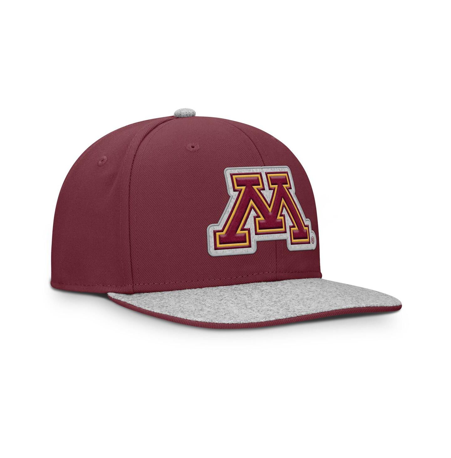 Мужская кепка Fanatics Maroon Minnesota Golden Gophers Loden Snapback Hat — фото 3