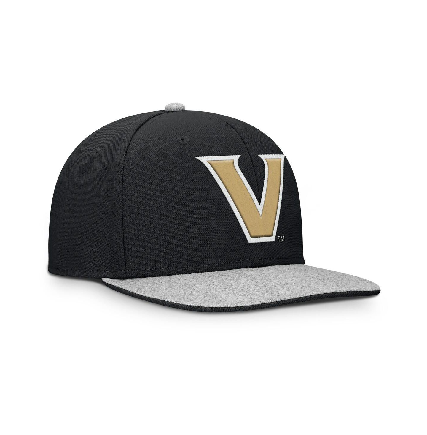 Мужская кепка Fanatics Black Vanderbilt Commodores Loden Snapback Hat — фото 3