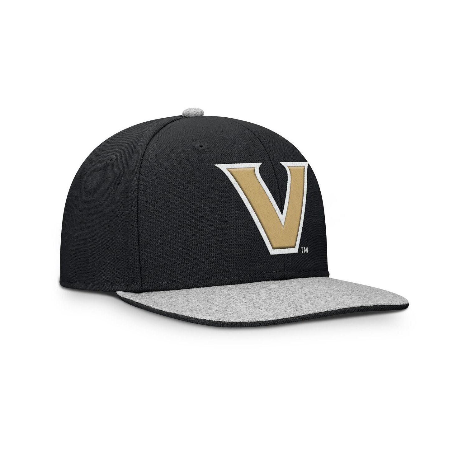 Men's Black Vanderbilt Commodores Loden Snapback Hat