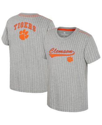 Colosseum - Big Boys and Girls&nbsp;Heather Gray Clemson Tigers Airball Baseball T-Shirt