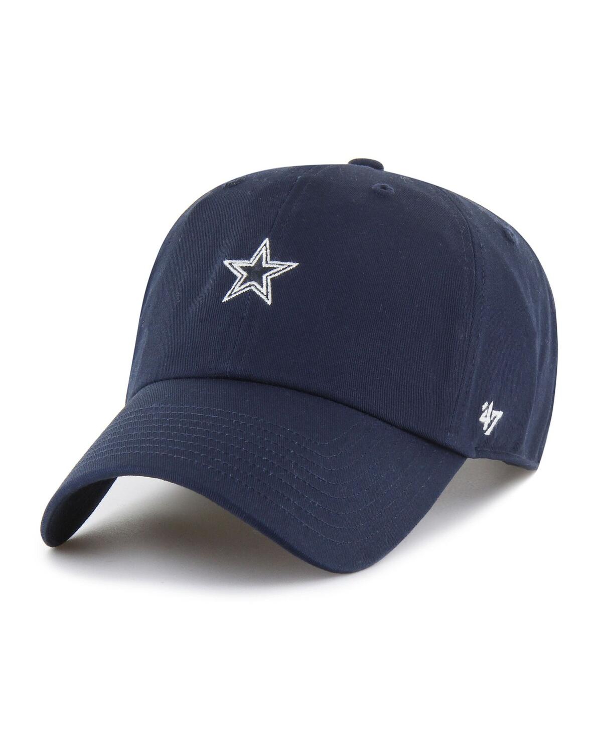 47 Brand Men's Navy Dallas Cowboys Foundational Clean Up Adjustable Hat In Blue