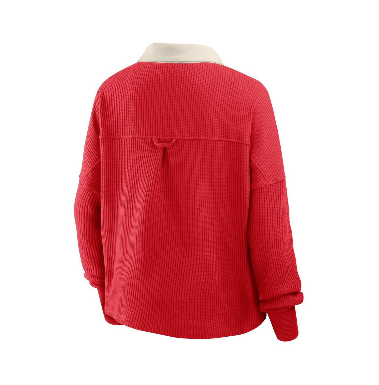 Женская рубашка Fanatics Scarlet San Francisco 49ers Oversized Hometown Premium Thermal Long Sleeve — фото 2
