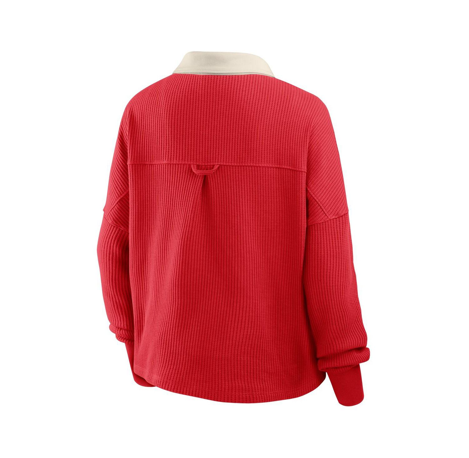 Women's Scarlet San Francisco 49ers Oversized Hometown Premium Thermal Long Sleeve Shirt