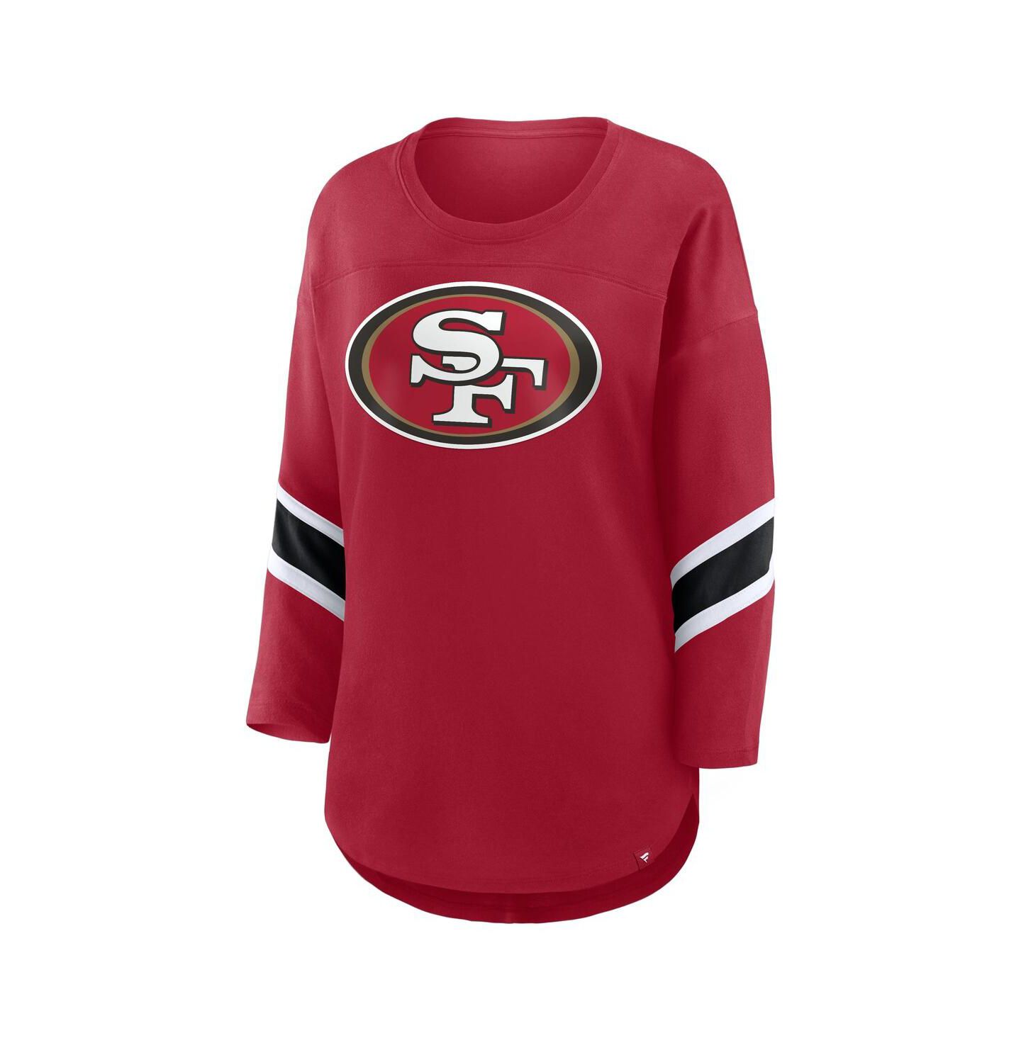 Женская футболка Fanatics Scarlet San Francisco 49ers Redzone 3/4-Sleeve — фото 3