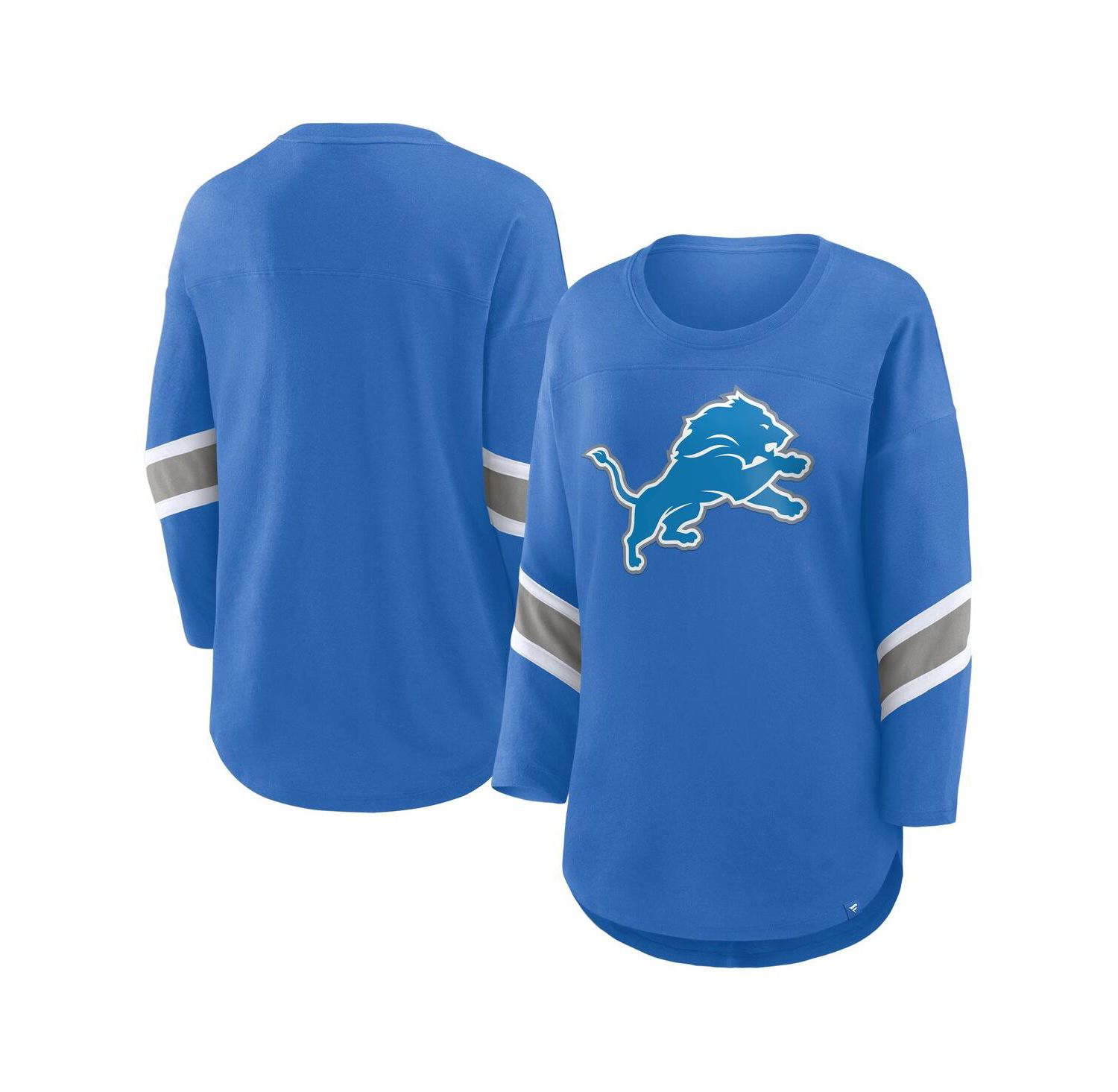 Women's Blue Detroit Lions Redzone 3/4-Sleeve T-Shirt