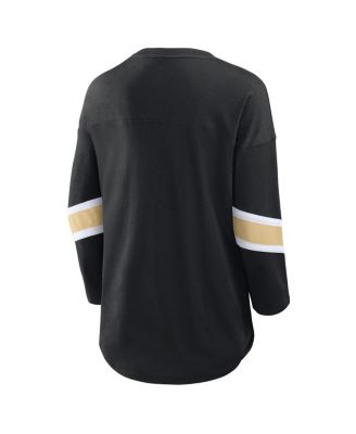 Women's Black New Orleans Saints Redzone 3/4-Sleeve T-Shirt