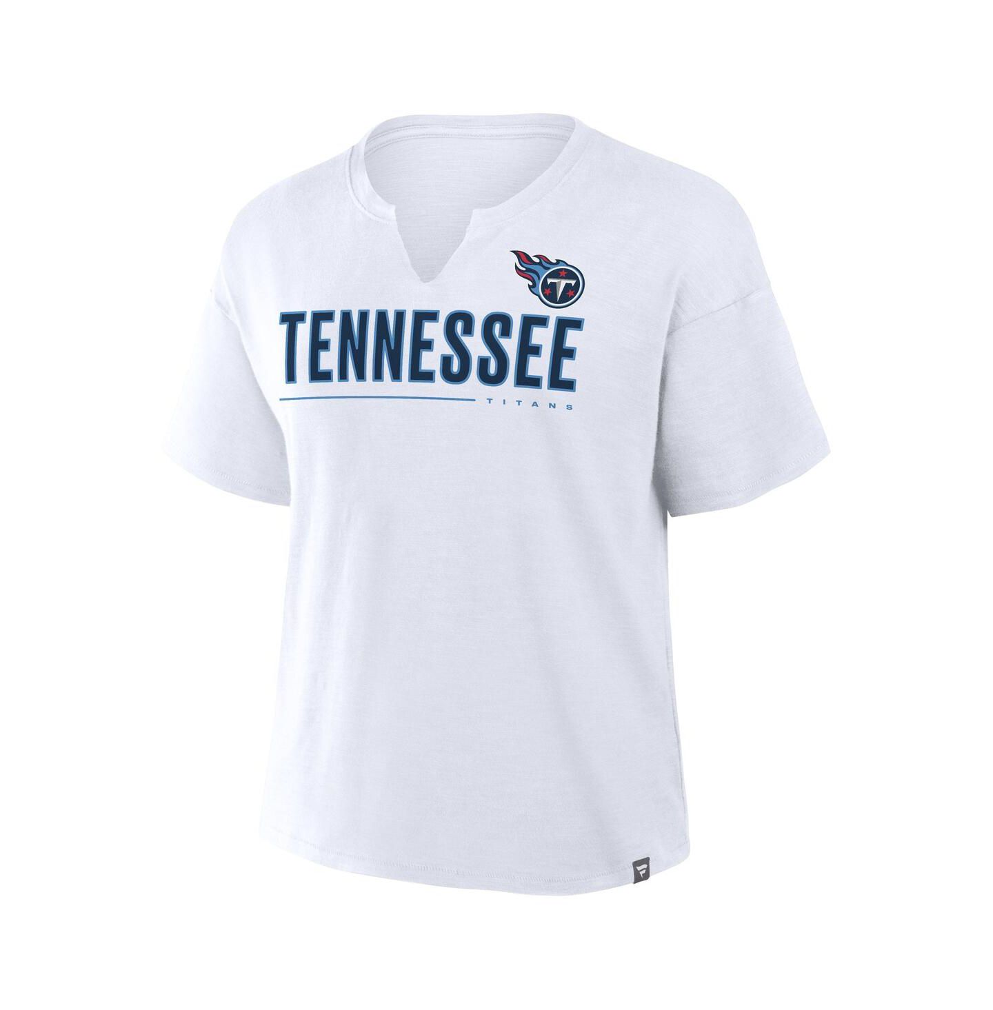 Женская футболка Fanatics White Tennessee Titans Redzone Slub Boxy — фото 2