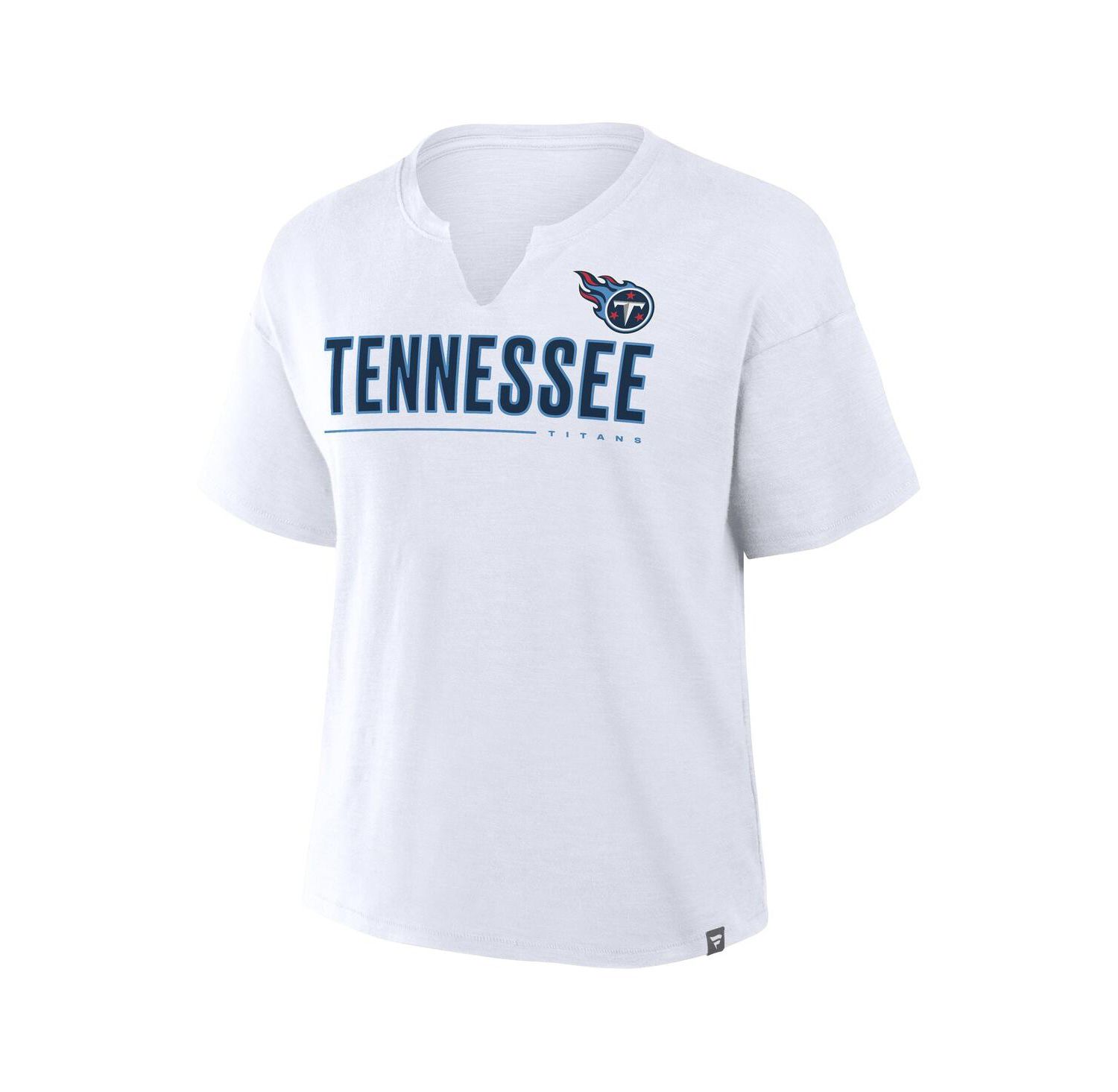 Women's White Tennessee Titans Redzone Slub Boxy T-Shirt